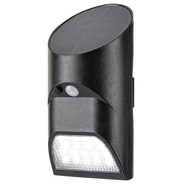 Kinkiet zewnętrzny solarny z czujnikiem LED 3.6W Sepik czarny 77013 Rabalux