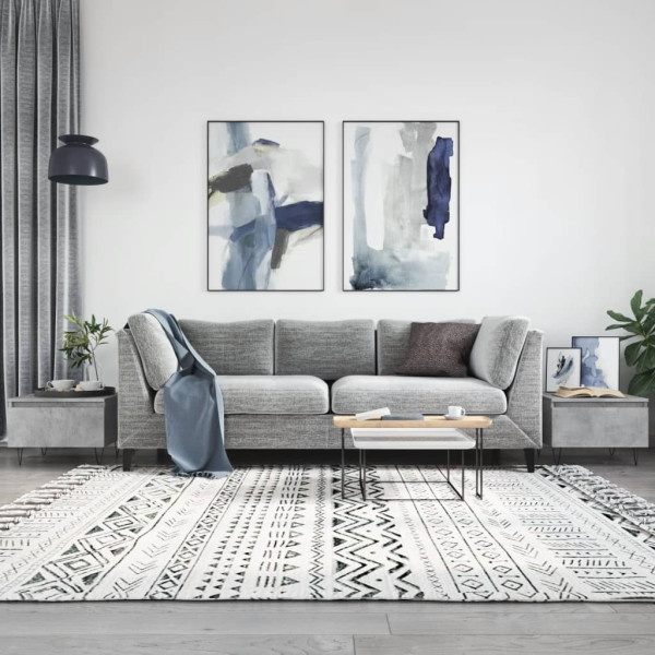 Stolik Kawowy Ława Stół Szary 50x46x35 Szuflady Do Salonu Do Pokoju