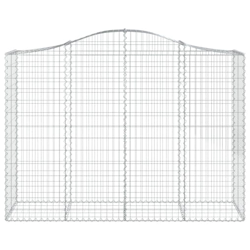NNEVL Arched Gabion Basket 200x50x140/160 cm Galvanised Iron