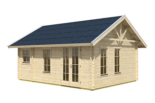 Chalet de loisirs SKAN HOLZ Toronto 2, 420x560cm, 70mm, toit isolable (pour tuiles)