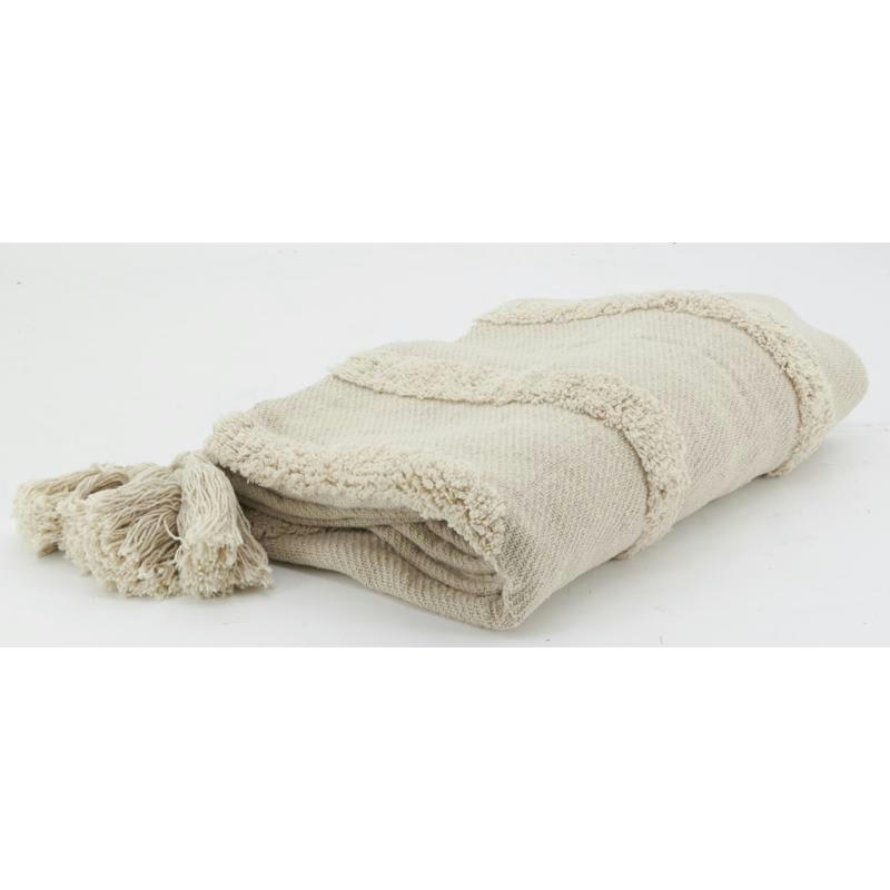 - Plaid en coton tufté