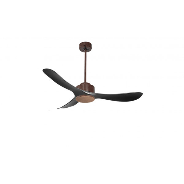 Modulo Regular Exterior - un ventilateur pour extérieur IP44, DC 132 cm Marron pales abs noir sans Lumière20 à 35 m²