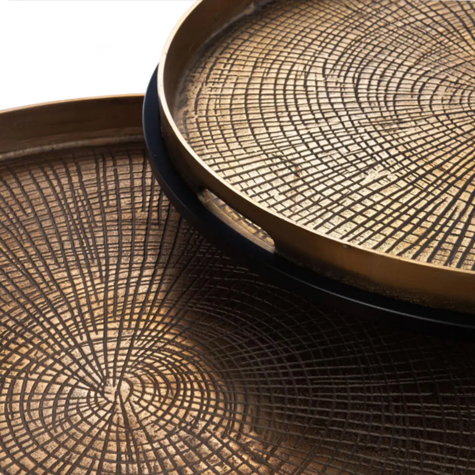 Salontafel Brons - Set van 2 - 79x79x45cm - Julie