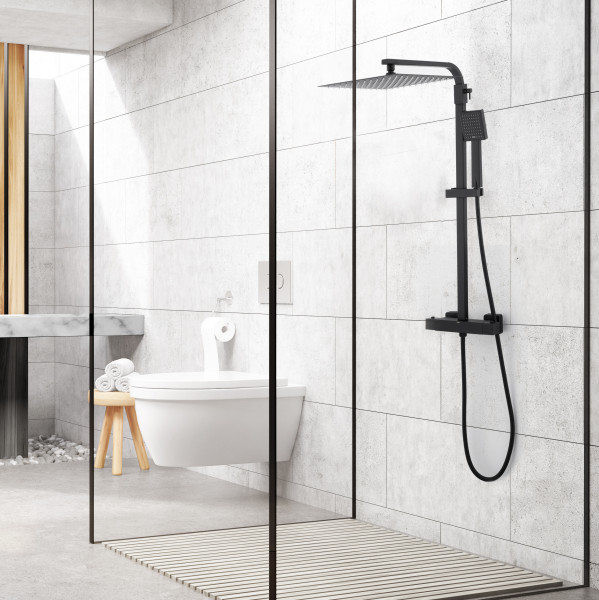 Zestaw prysznicowy GOBA-THERM-30 termostat bateria deszczownica - YOKA HOME