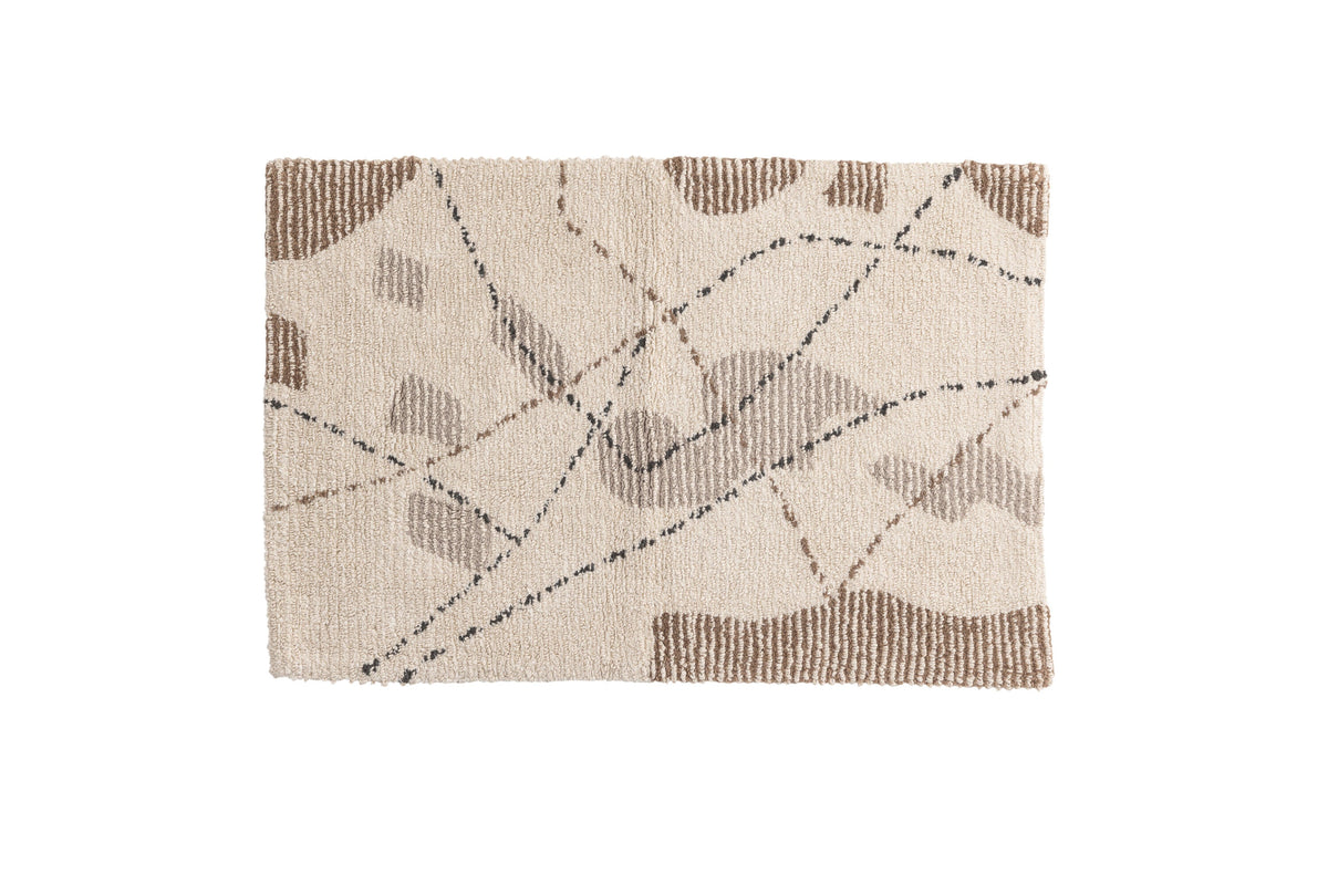 Rebellenclub Hine badmat - Bruin/grijs - 60x90cm