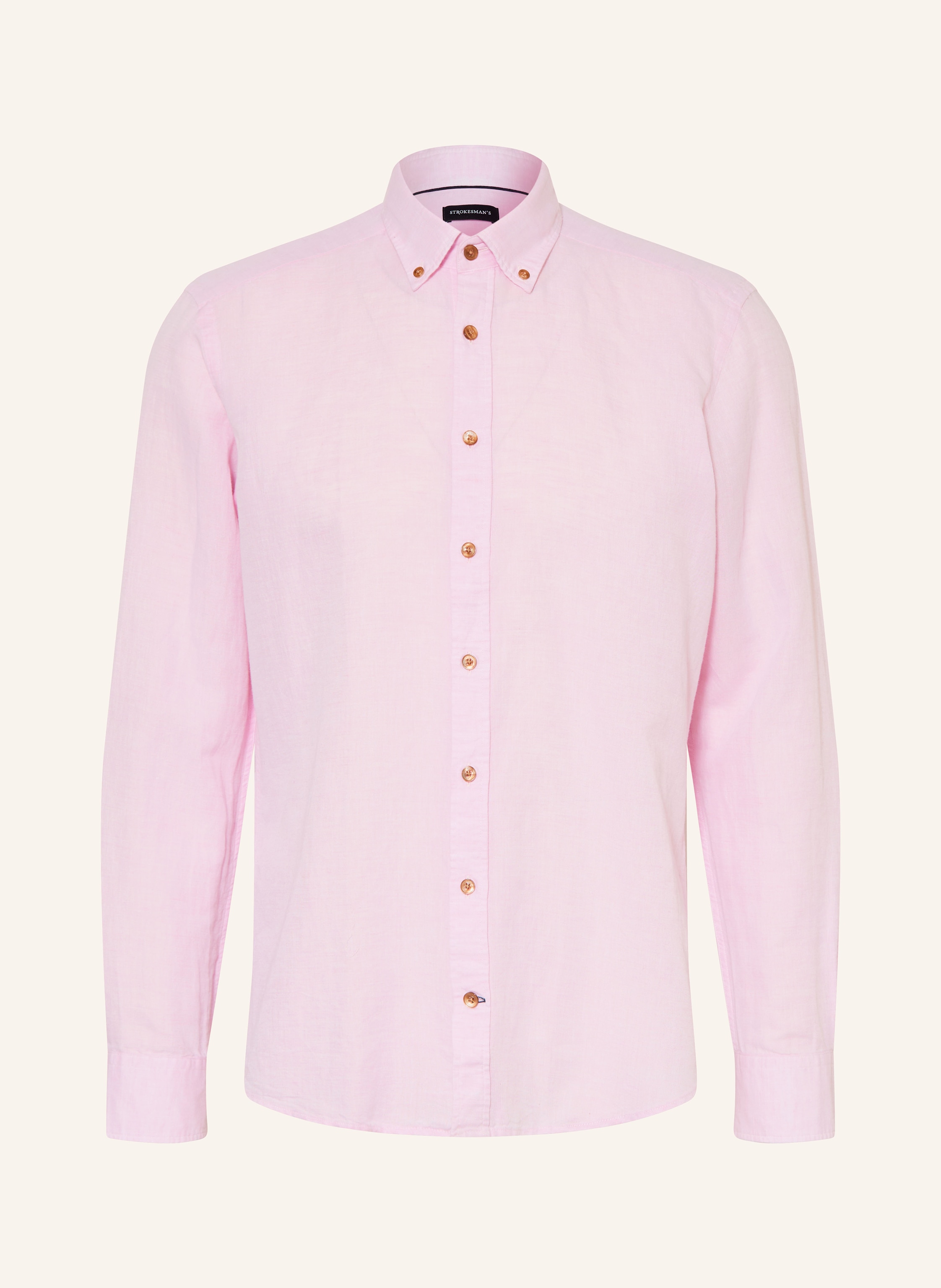 STROKESMAN'S Hemd Regular Fit mit Leinen