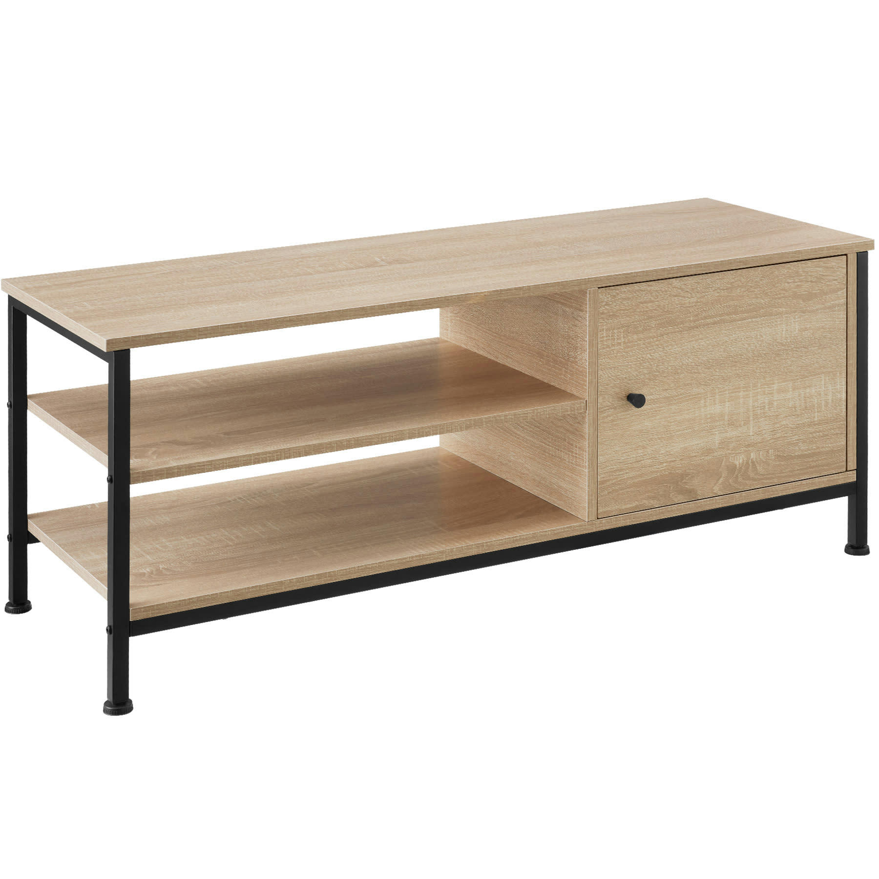- Meuble TV Style industriel Bois clair industriel, Chêne Sonoma