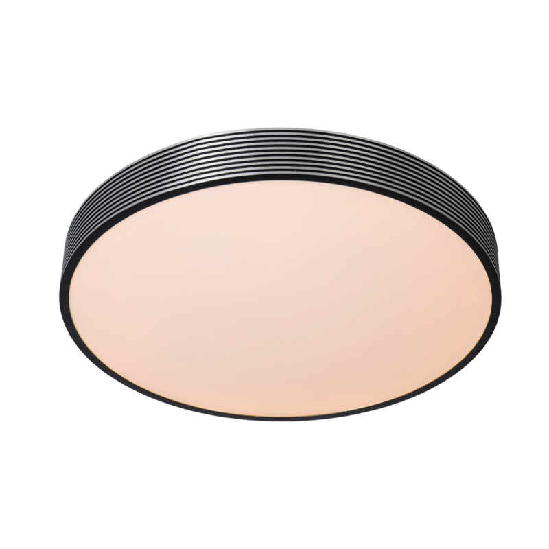 Plafonnier LED Malin noir dimmable Ø 39 cm 24 W LUCIDE