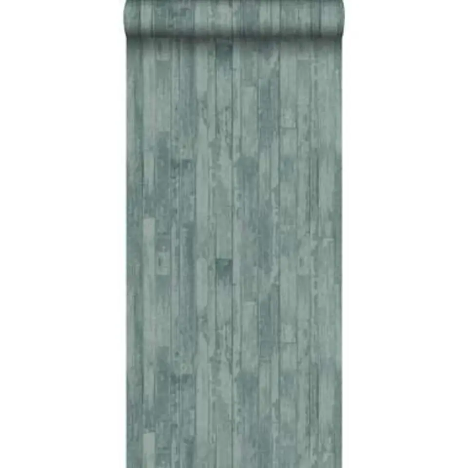 ESTAhome behang - sloophout planken - vergrijsd groen - 53 cm x 10.05m