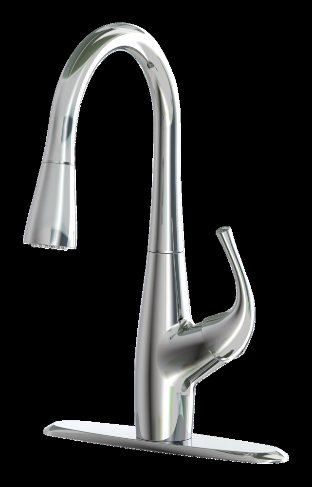 Danze Dellen Single Handle Pull Down Kitchen Faucet, Chrome