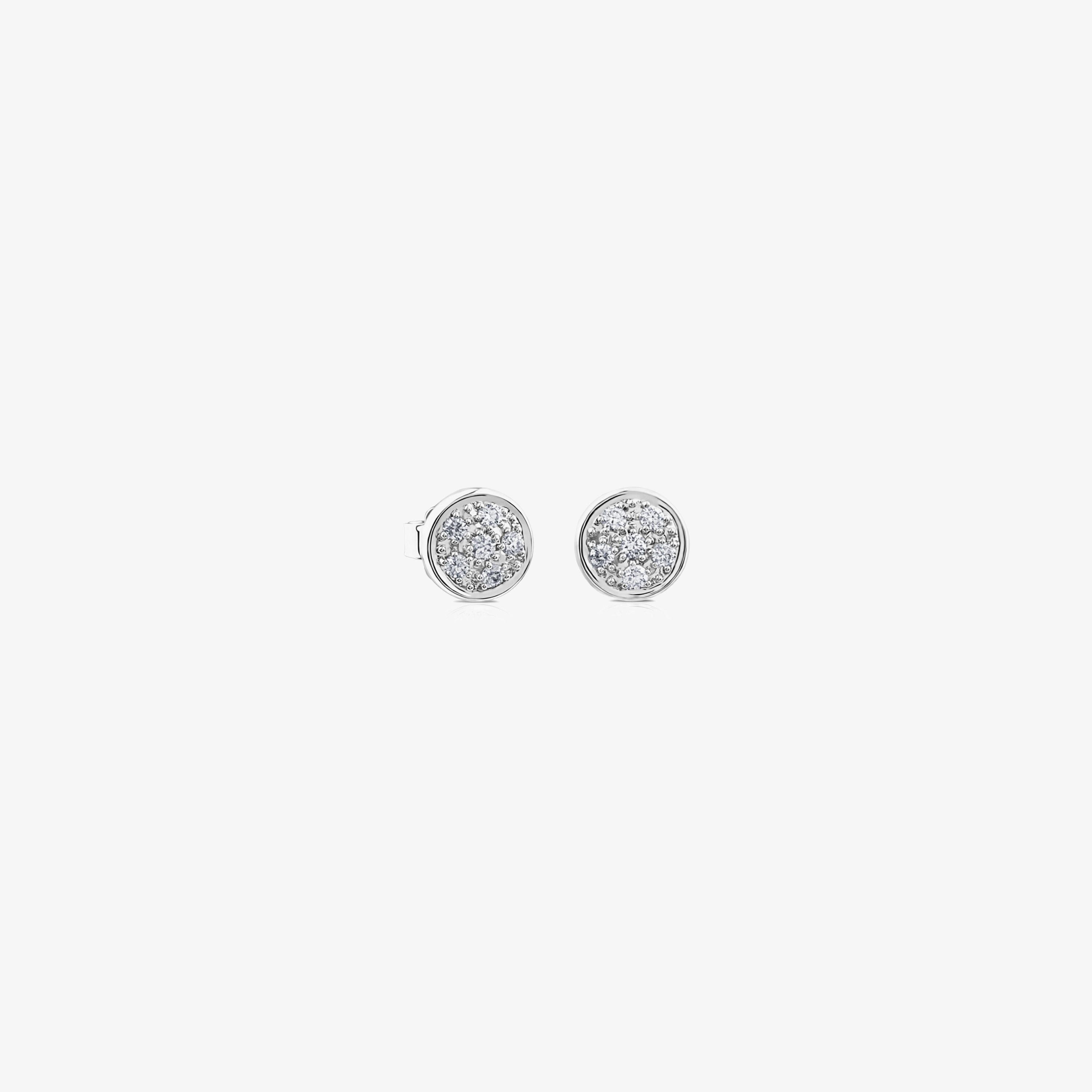 Pendientes de oro blanco y diamantes Super Micro