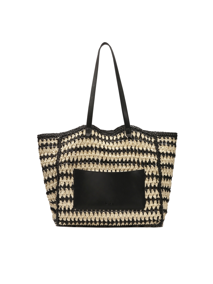 Summer raffia shoulder bag