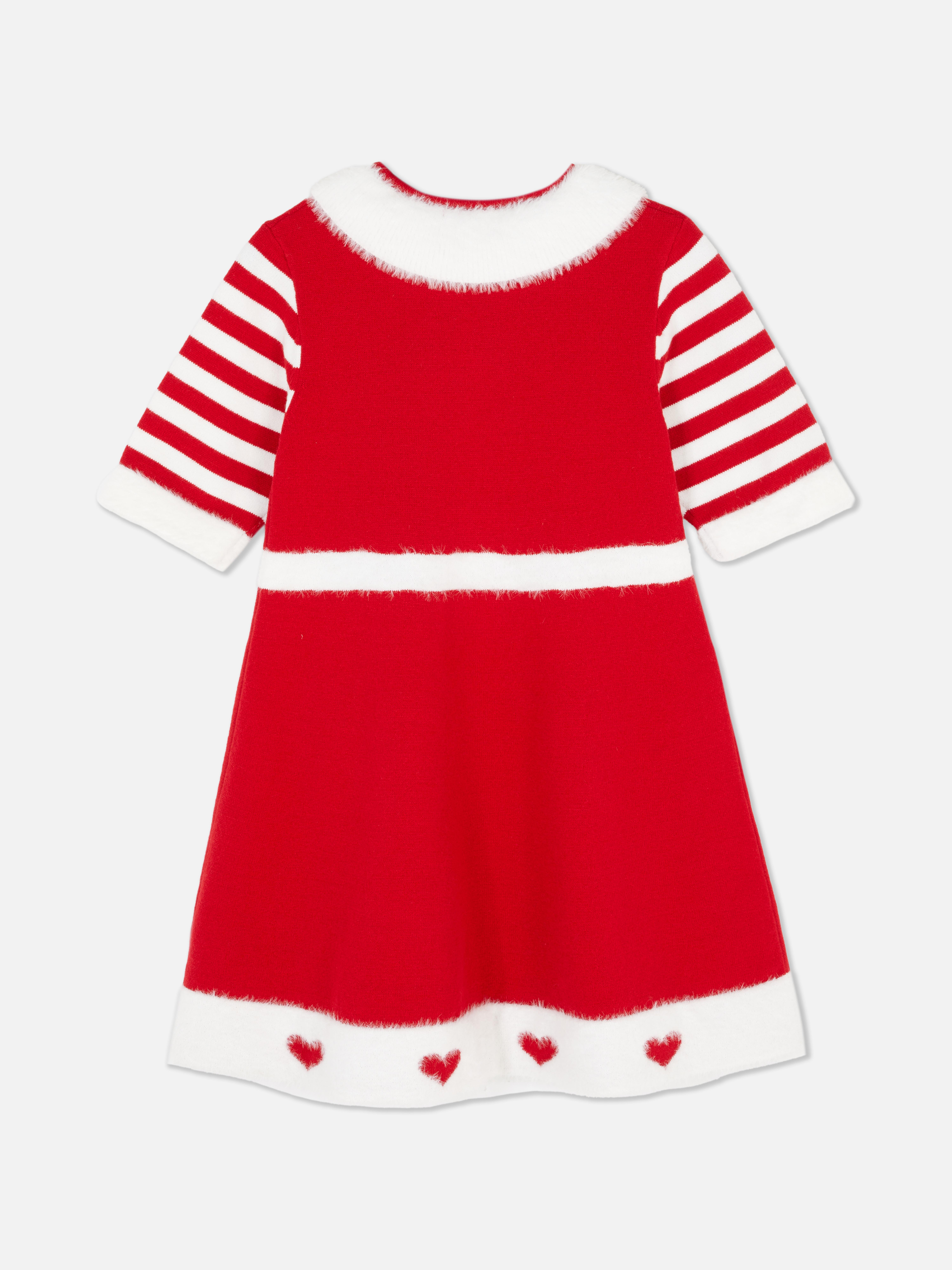 3-12yrs | Santa Christmas Sweater Dress and Tights Set