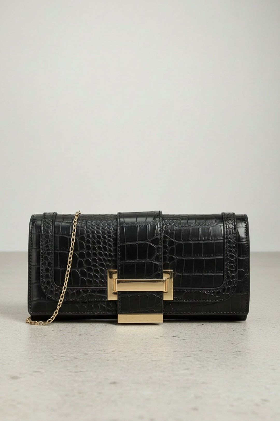 SVNX Croc Clutch Bag