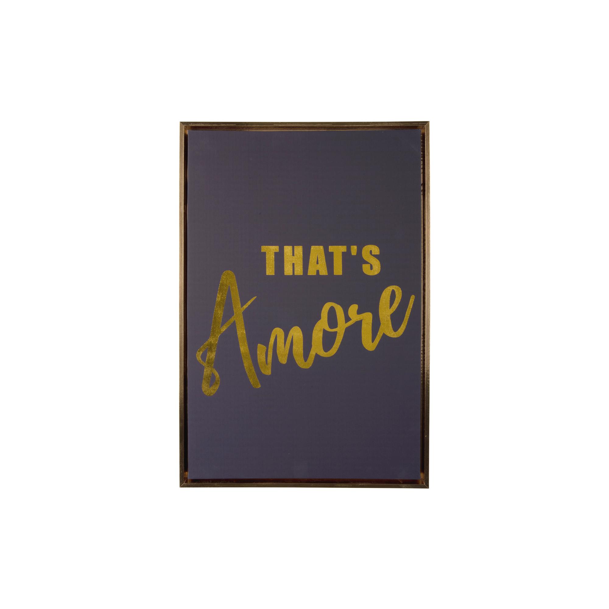 Present Time wanddecoratie That's Amore Medium - zwart - 60x3.2x40cm