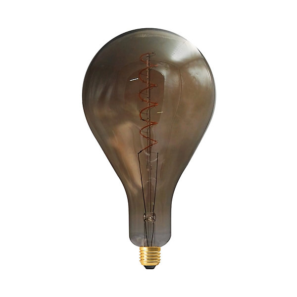 Ampoule LED à filament spirale spéciale E27 240lm 6W blanc chaud ⌀16,8 cm smokey