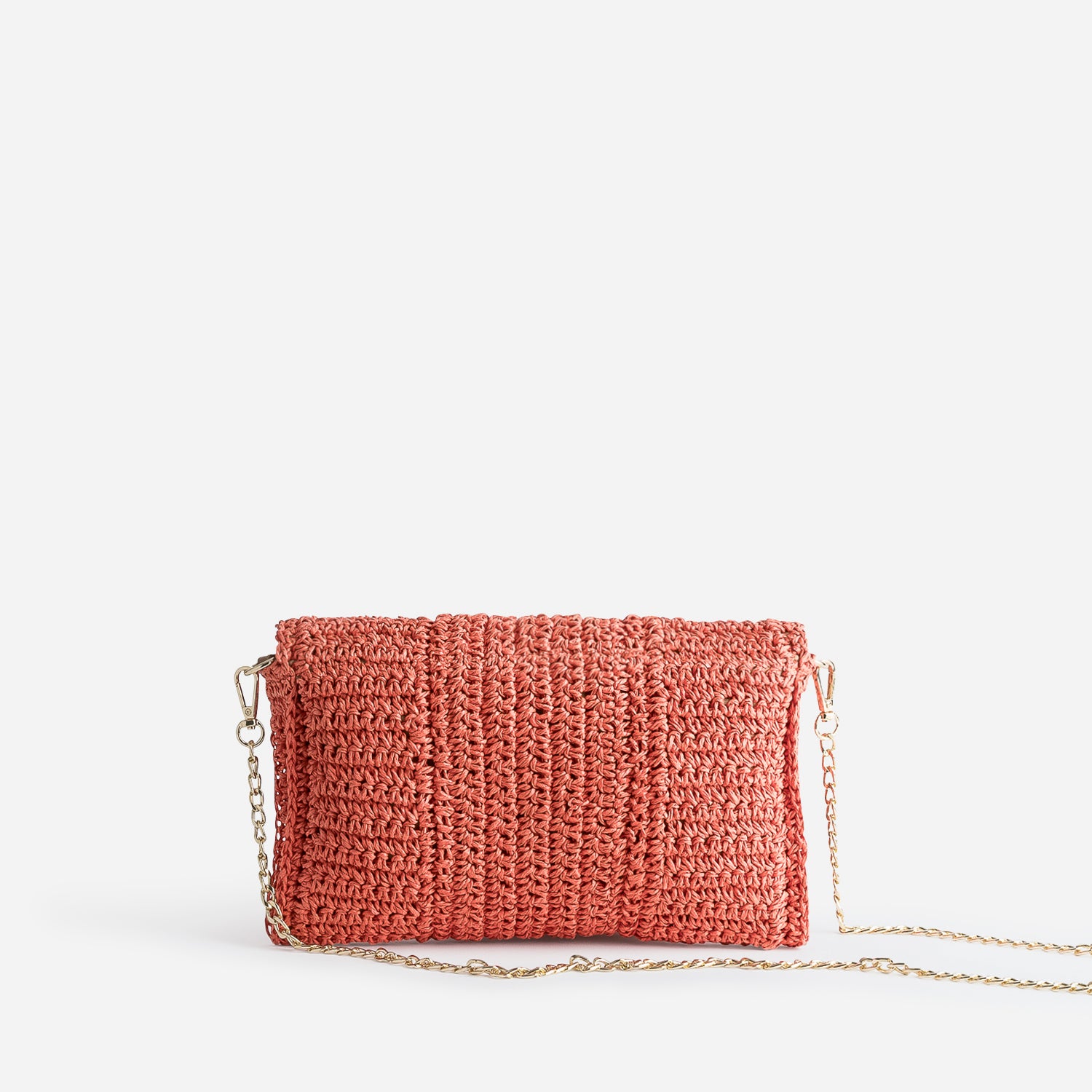Pochette en paille orange