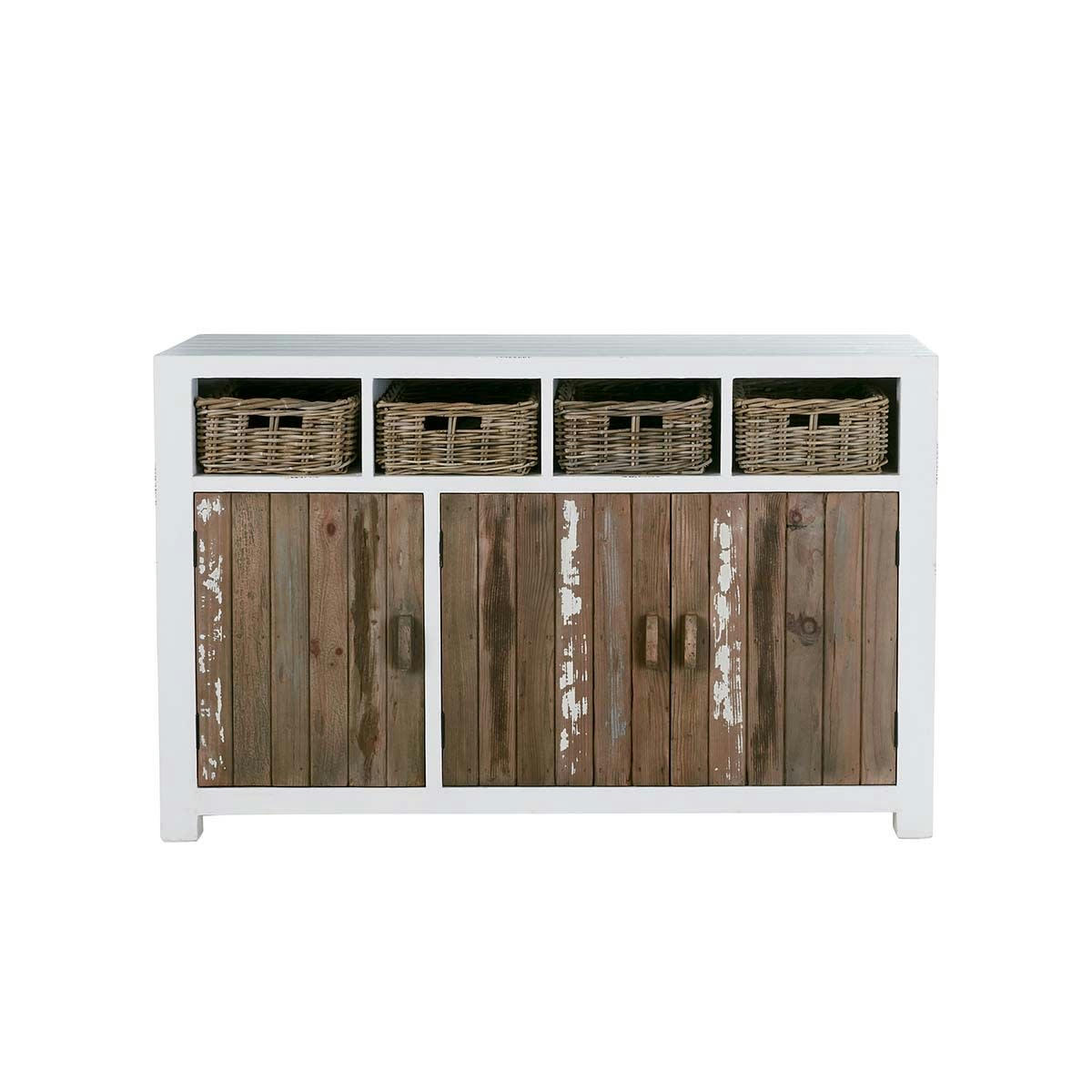 ATLANTIC - Buffet en pin recyclé massif 150 cm