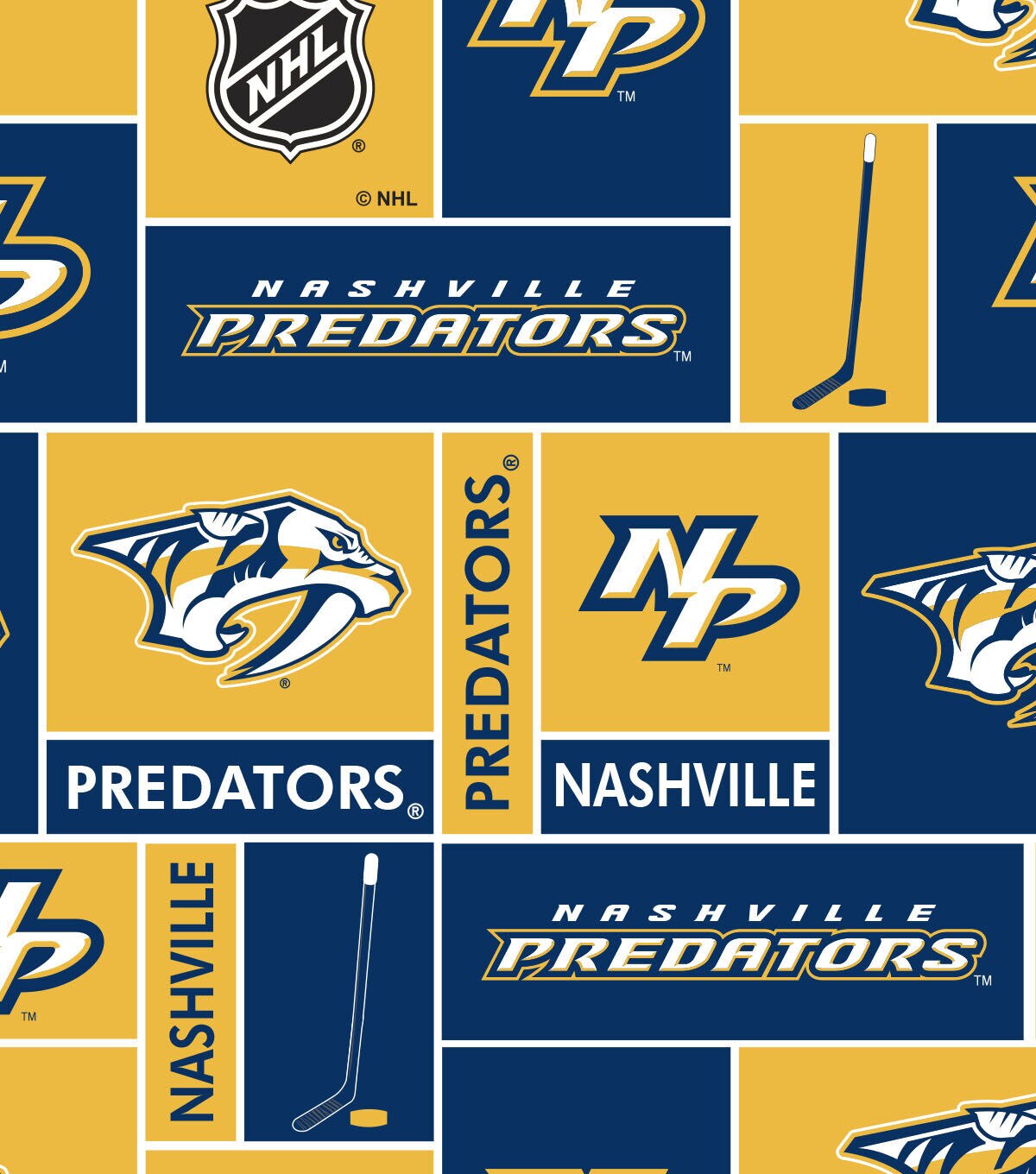 Nashville Predators Fleece Fabric Block