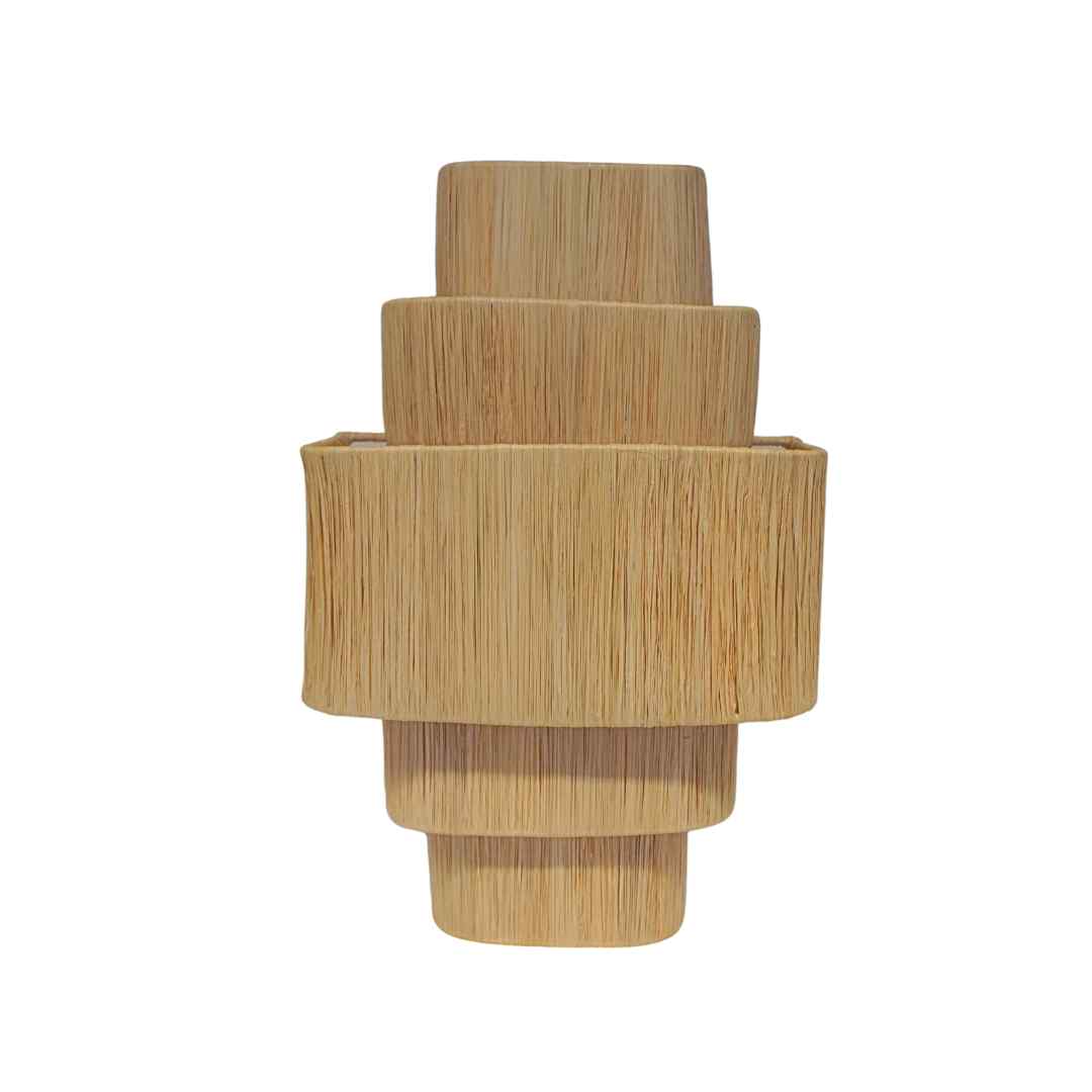 NOA MAY Wandlamp Belle - naturel - raffia - 47 x 30 x 13 cm