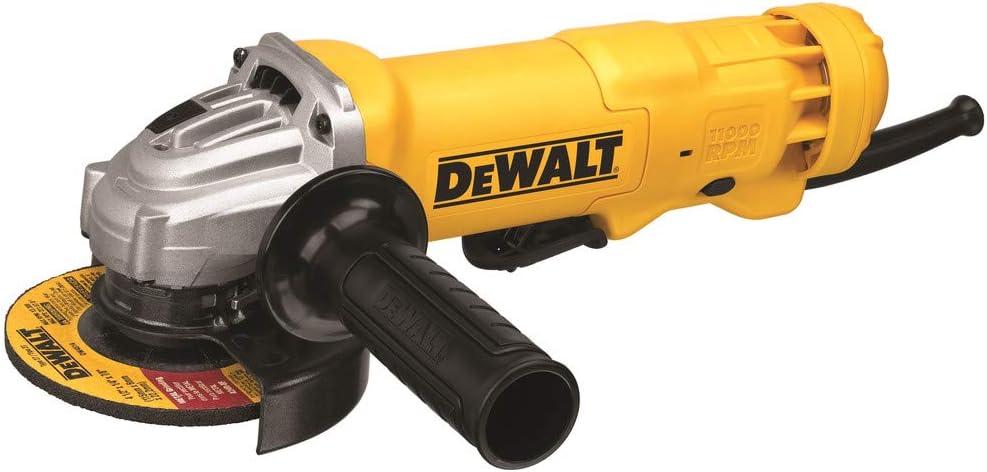 DEWALT Angle Grinder, 4-1/2-Inch, 11-Amp, 11,000 RPM, With Dust Ejection System, Corded (DWE402W)