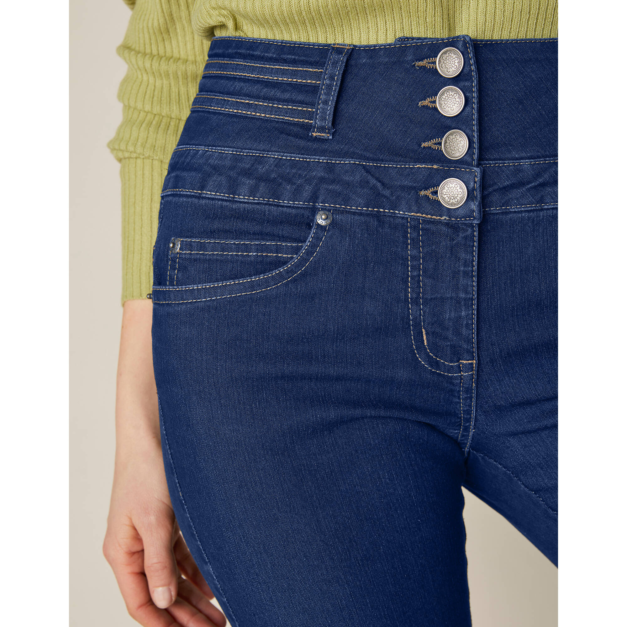 Jean droit taille haute - grande stature