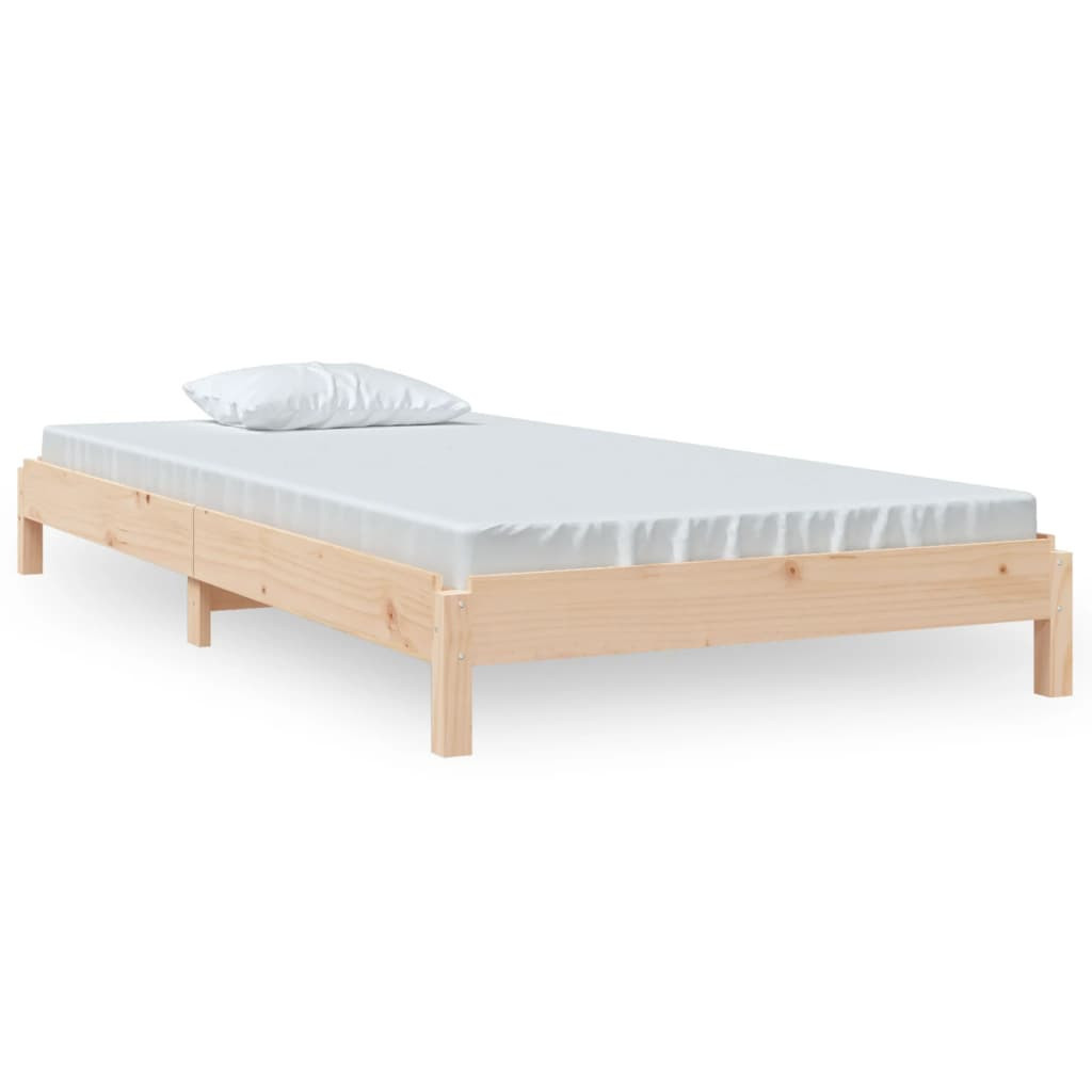 Łóżko Drewniane Rama Łóżka Sofa Brązowe Do Sypialni Pokoju 75x190 cm