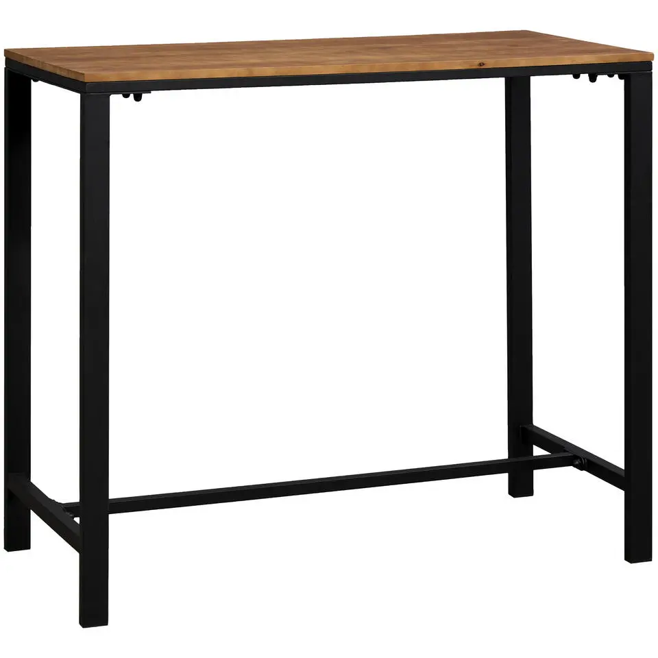 Bartafel Luuk - zwart/naturel - 120x60x105 cm