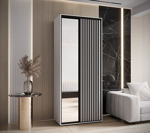 Armoire Sapporo 2 a portes coulissantes H. 205,2 x L. 100 x P. 45 2 portes