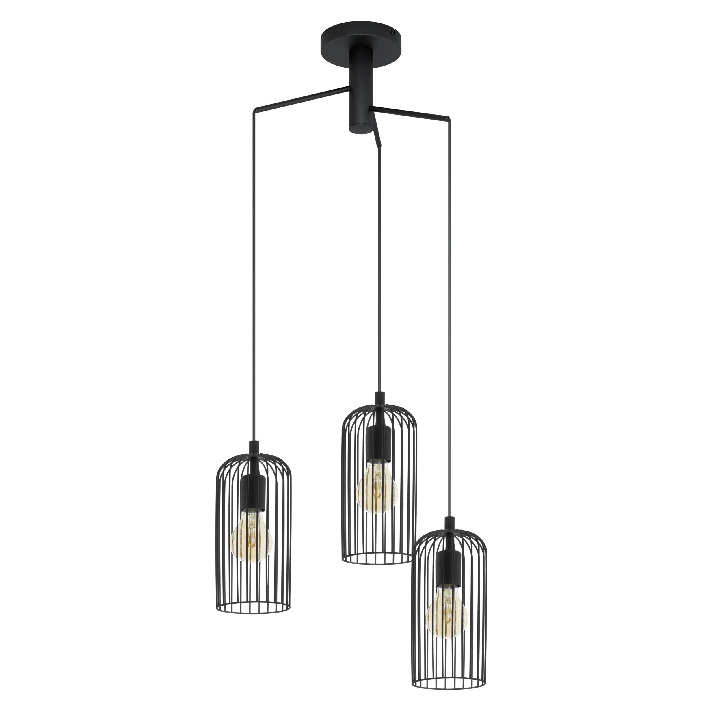 EGLO hanglamp Roccamena 1 - e27 - ø 61,5 cm - zwart