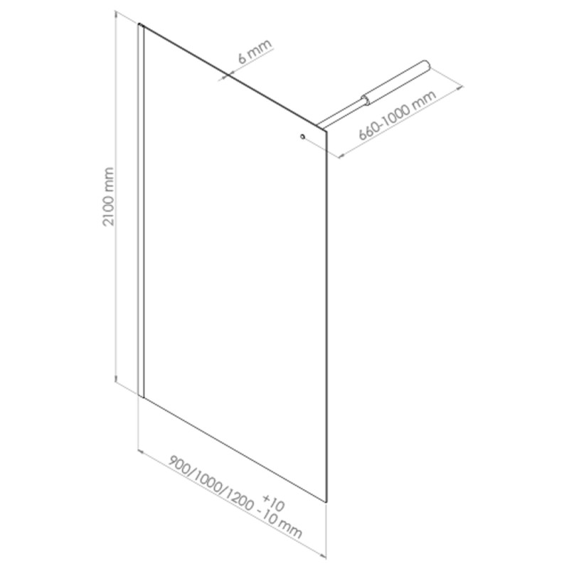 Paroi de douche transparente Cariba 120 x 210 cm ONDÉE