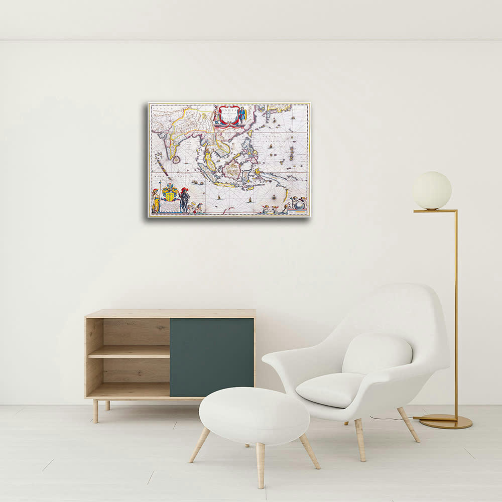 - Tableau cartographie ancienne carte No.8 80x100cm