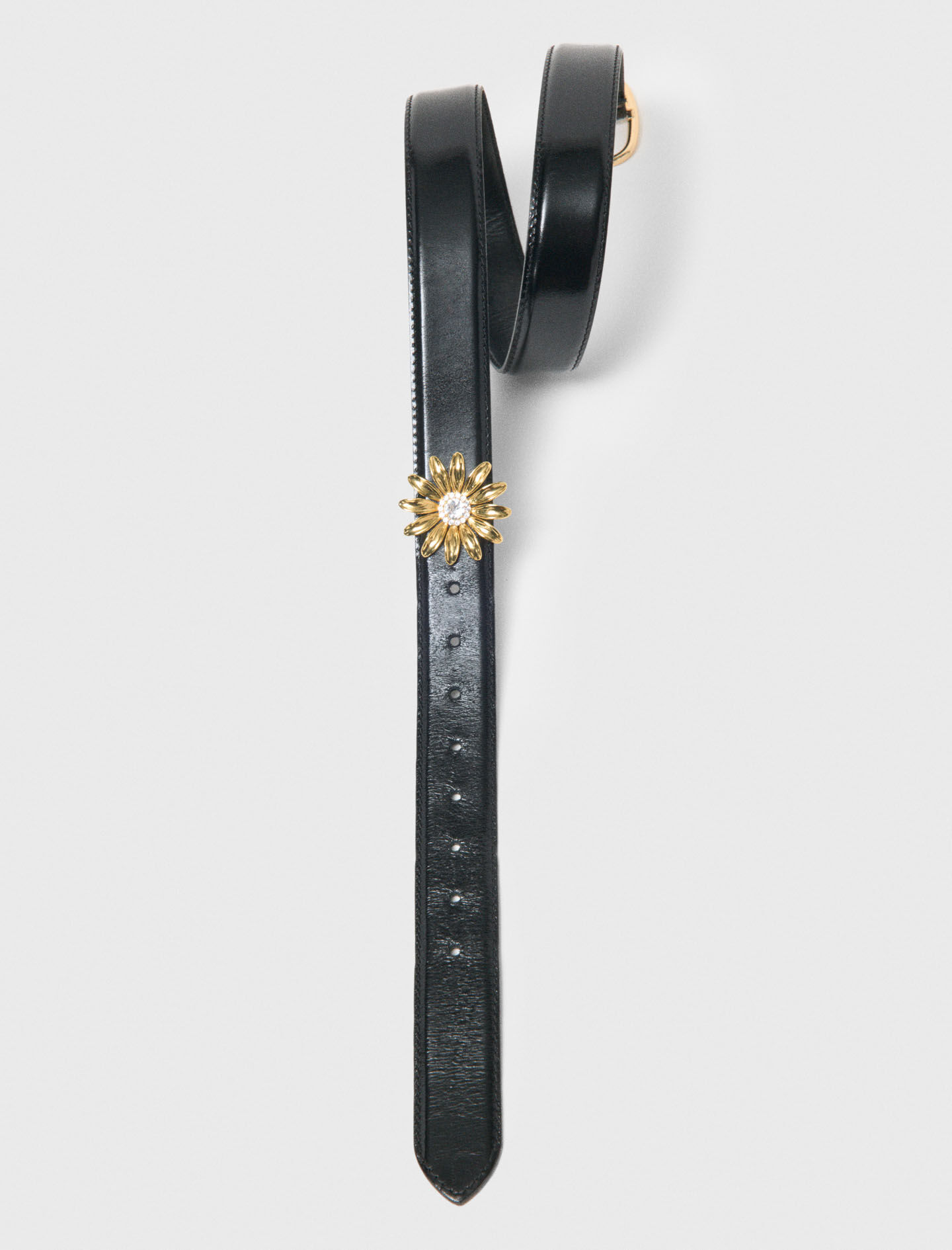 Ceinture en cuir à bijou amovible