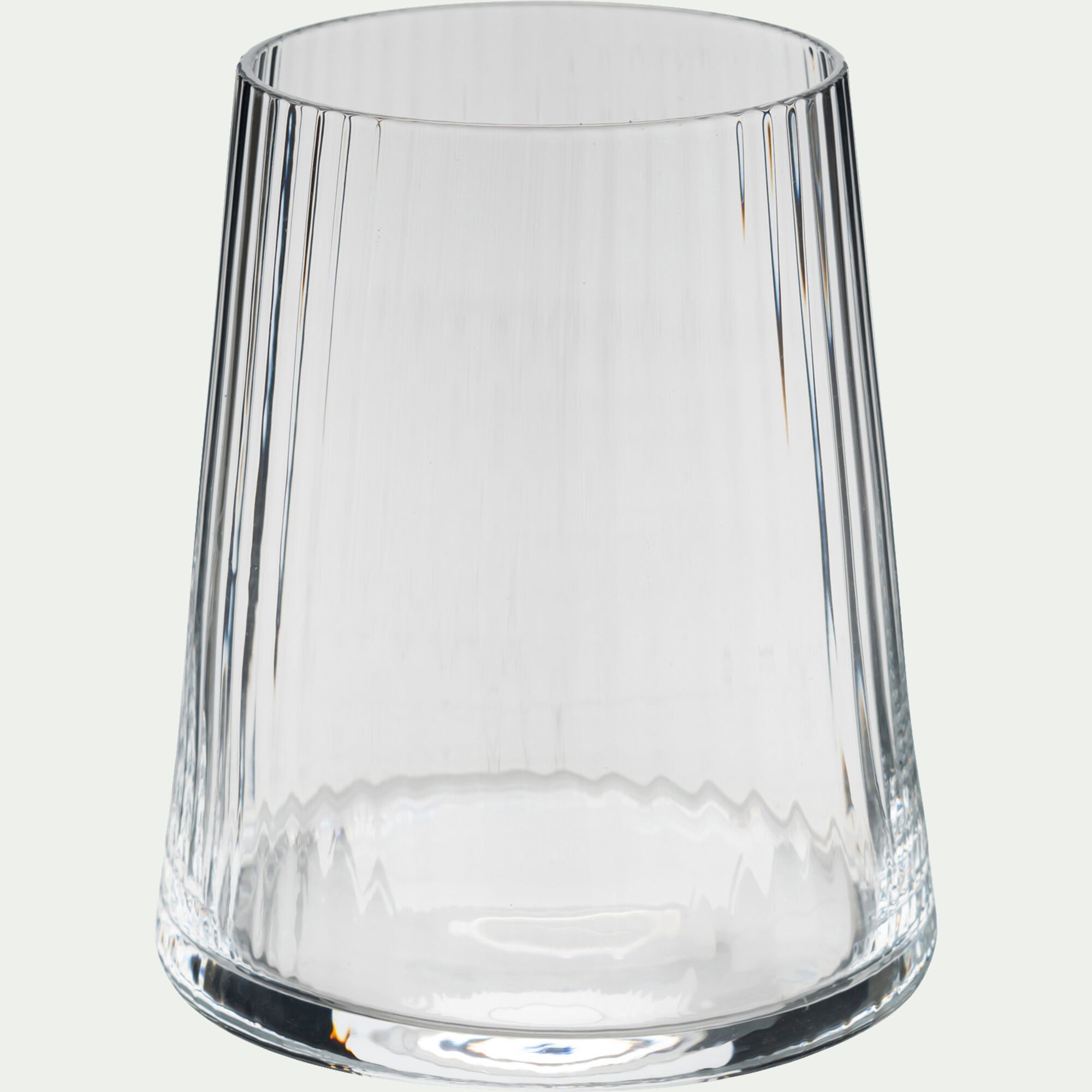 DIGO - Gobelet en verre strié 39cl - transparent