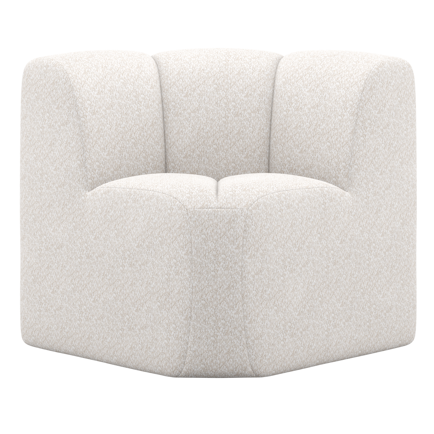 WOOOD eetbankje hoek met rugleuning Mojo - Wollig - Ecru - 83x83x83
