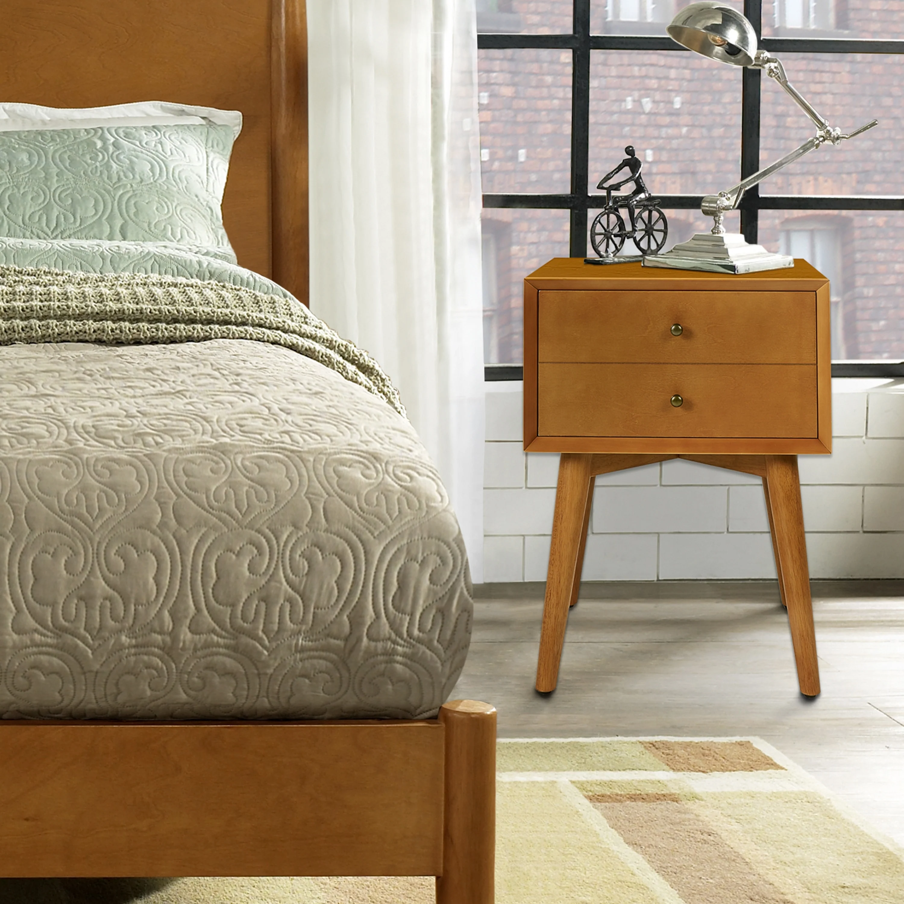 Crosley Landon Night Stand In Acorn