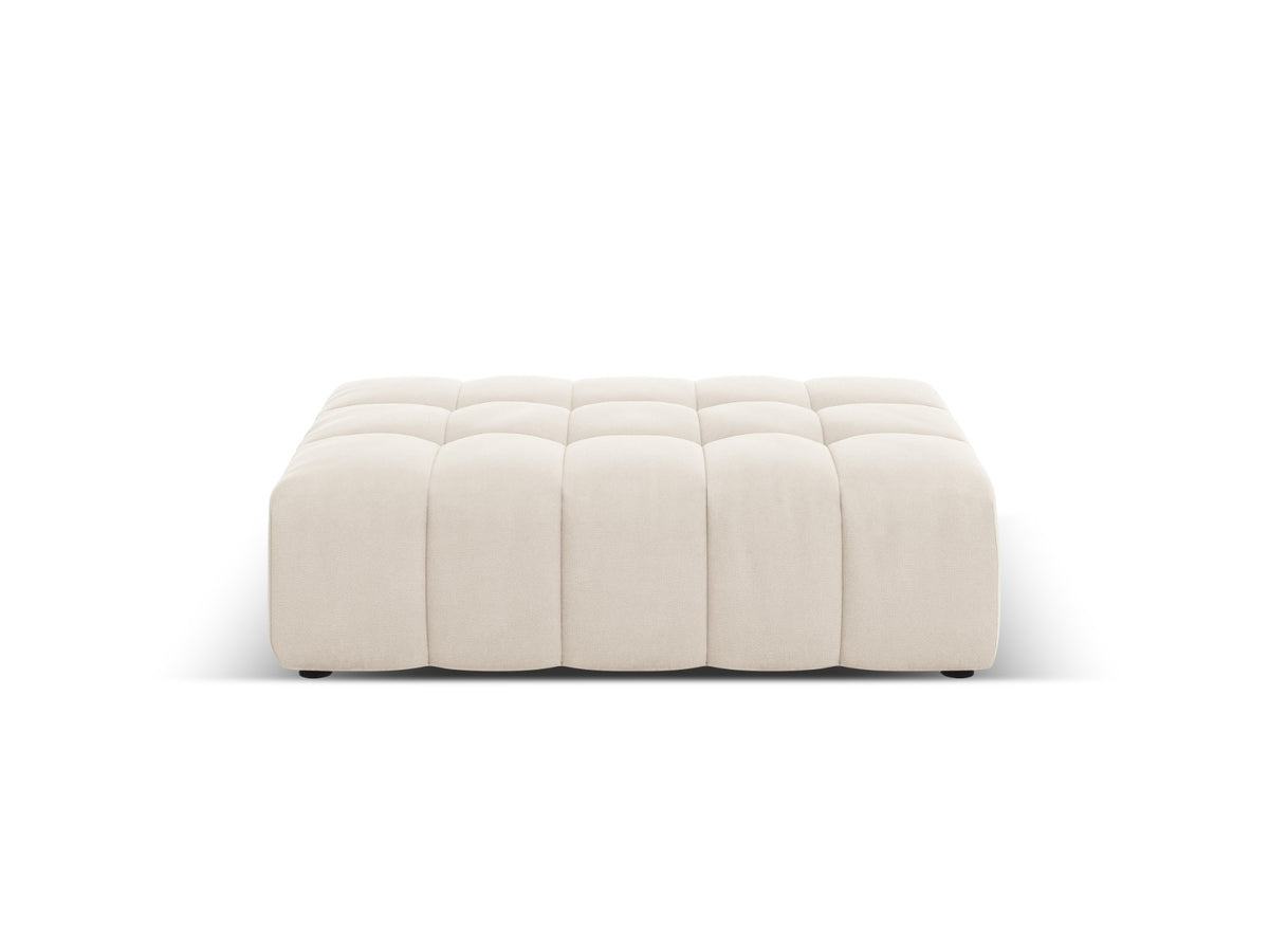 Cosmopolitan Design Poef Chicago flueel lichtbeige - 84x102x42cm