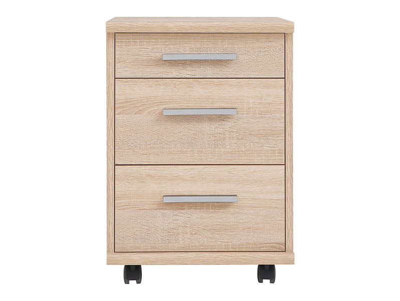 Kontenerek Brw Office 40 cm z 3 szufladami dąb sonoma
