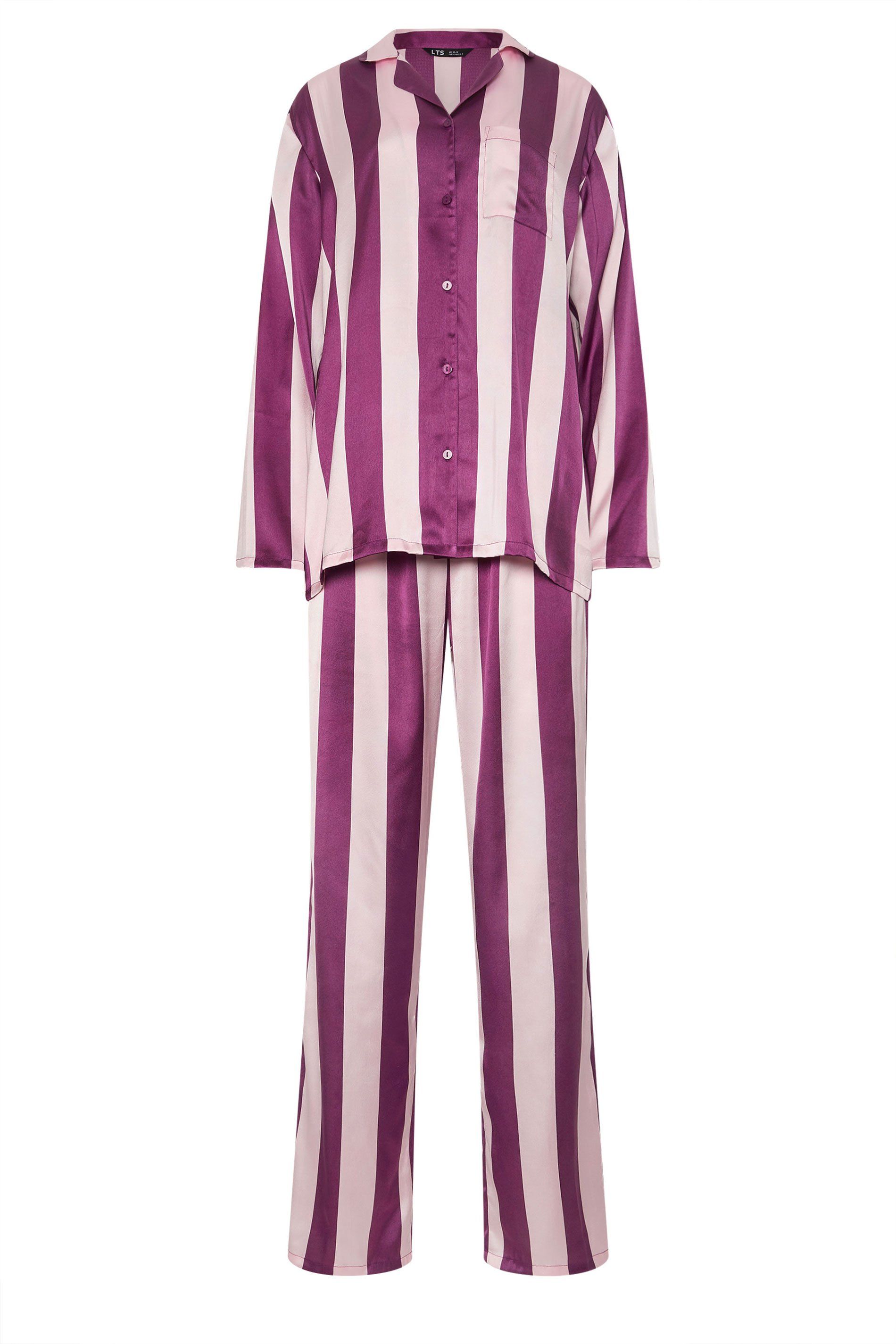 Long Tall Sally Tall Stripe Satin Pyjama Set