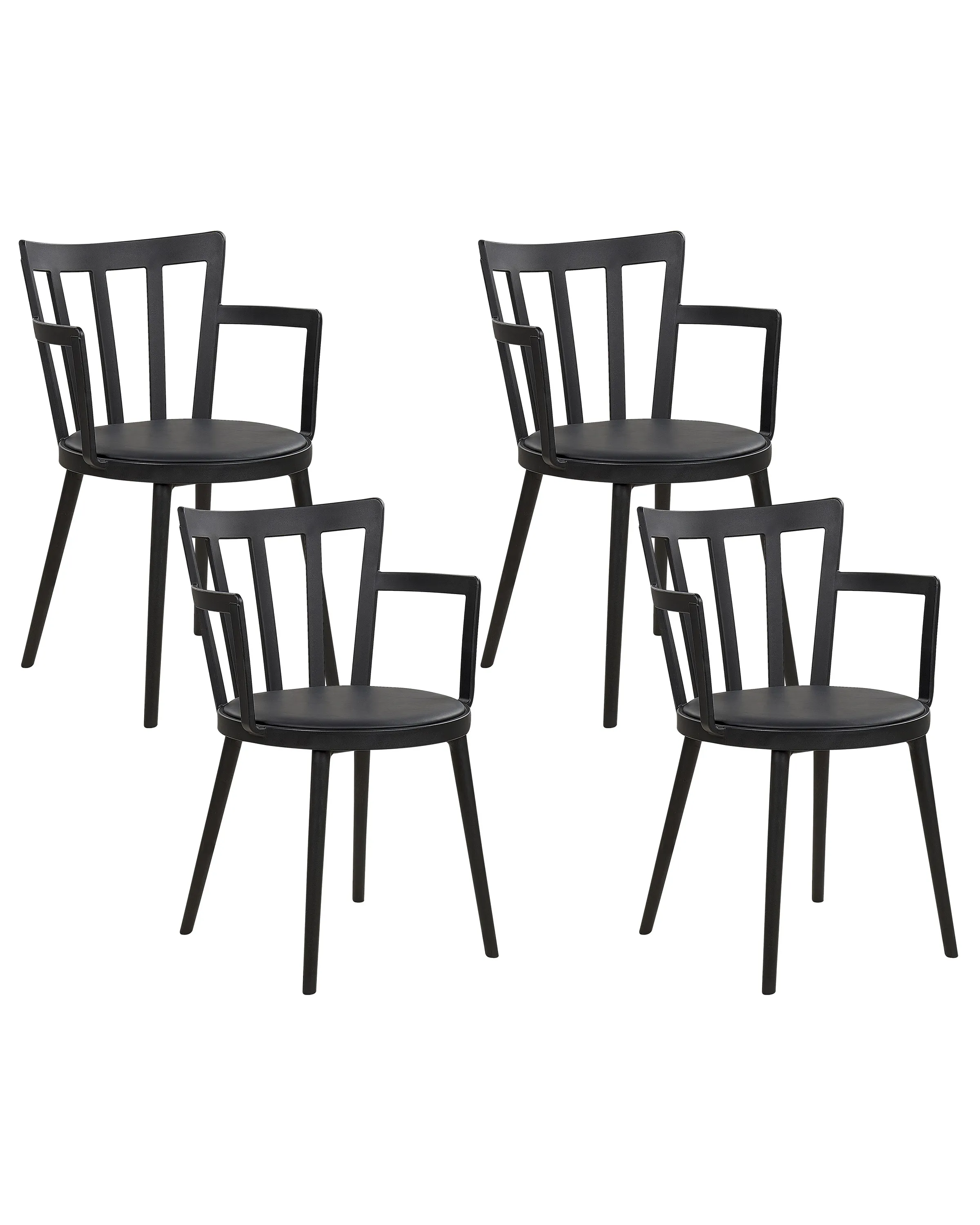 Set of 4 Dining Chairs MORILL Black