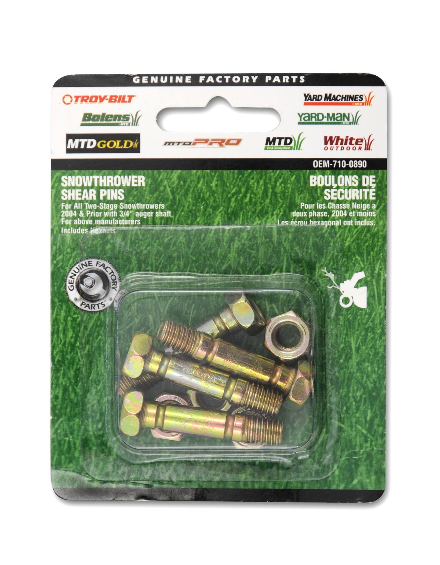 Certified Snowblower Replacement Shear Bolt, 2 Pk. 5/16 x 1.5-in