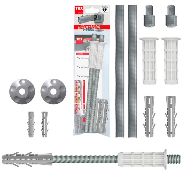 Abstandsmontagesystem »Thermo Proof«, ØxL: 8 x 120 mm, Inhalt 2 Stück
