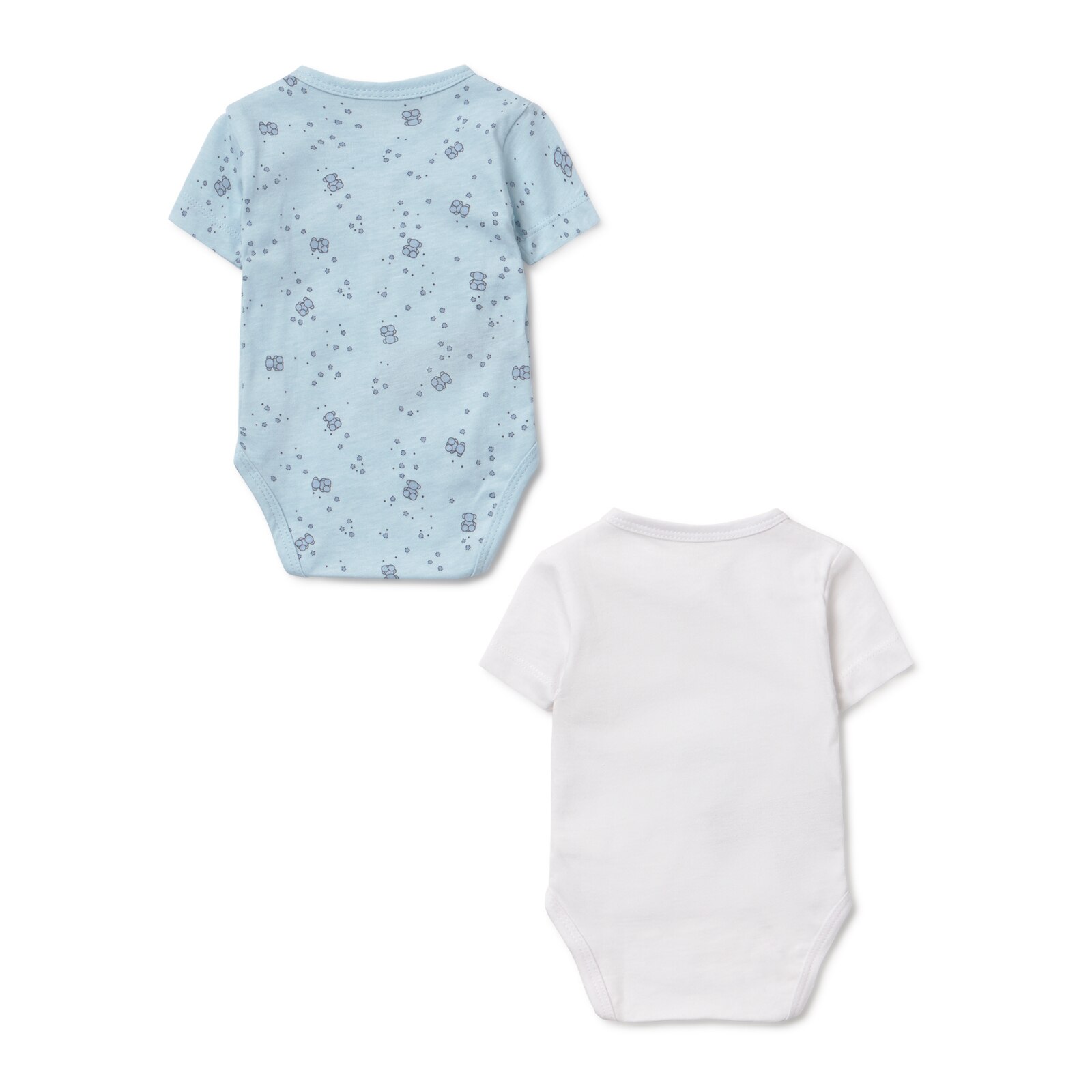 Pack de bodies de bebé cruzados Tender celeste
