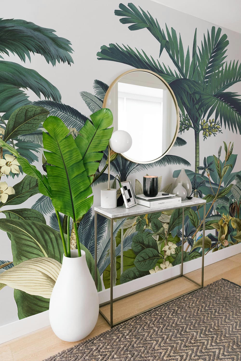 - Papier peint panoramique jungle forêt tropicale Zen Bloom 425x260cm