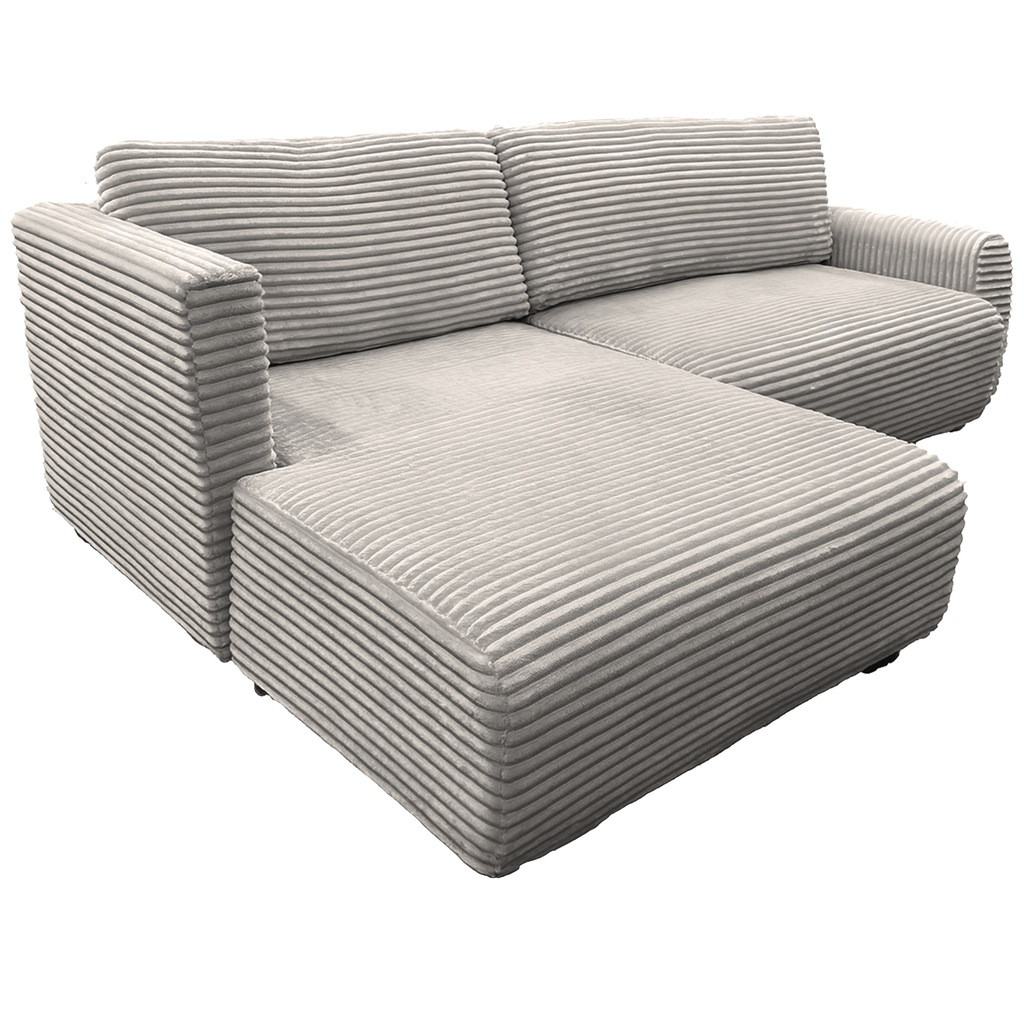 Sofa Narożnik Rogówka Rozkładana z Funkcją Spania Sztruks S100-L Rita Taupe
