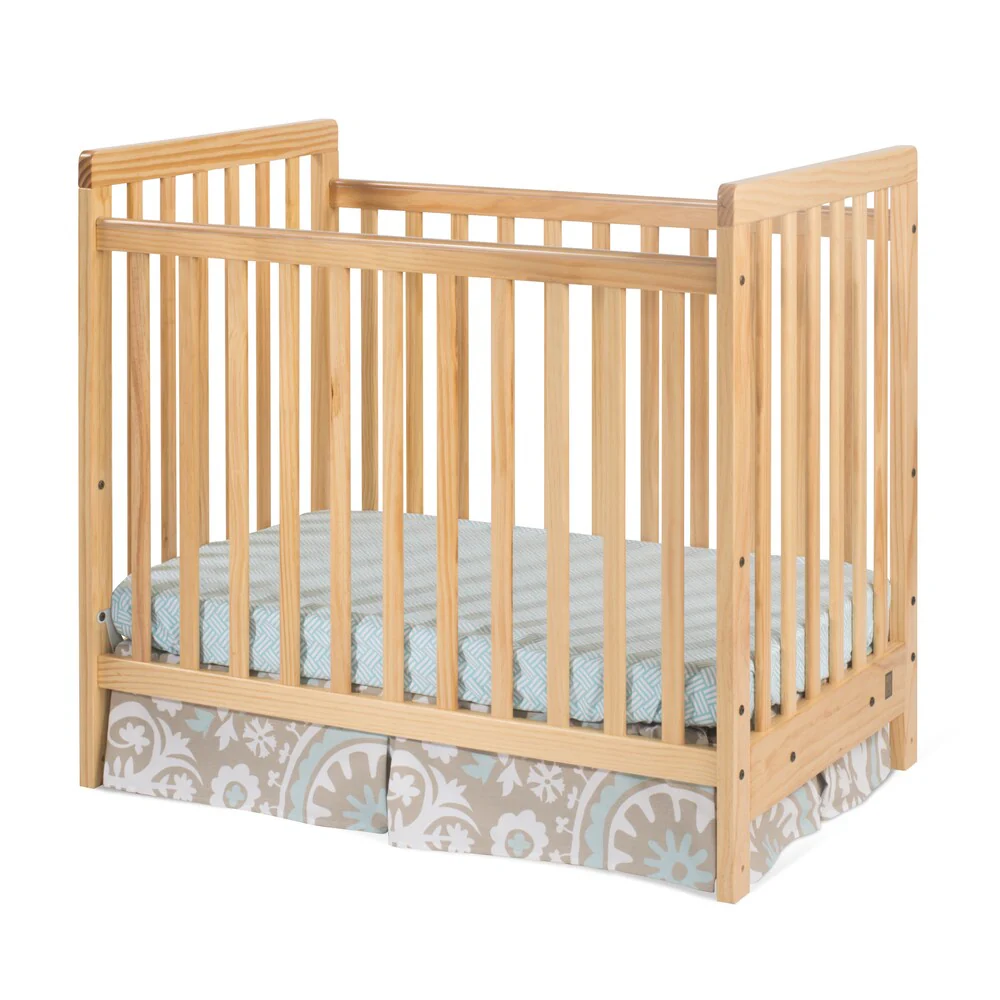 Foundations Bentley Euro Mini Slatted Crib in Natural