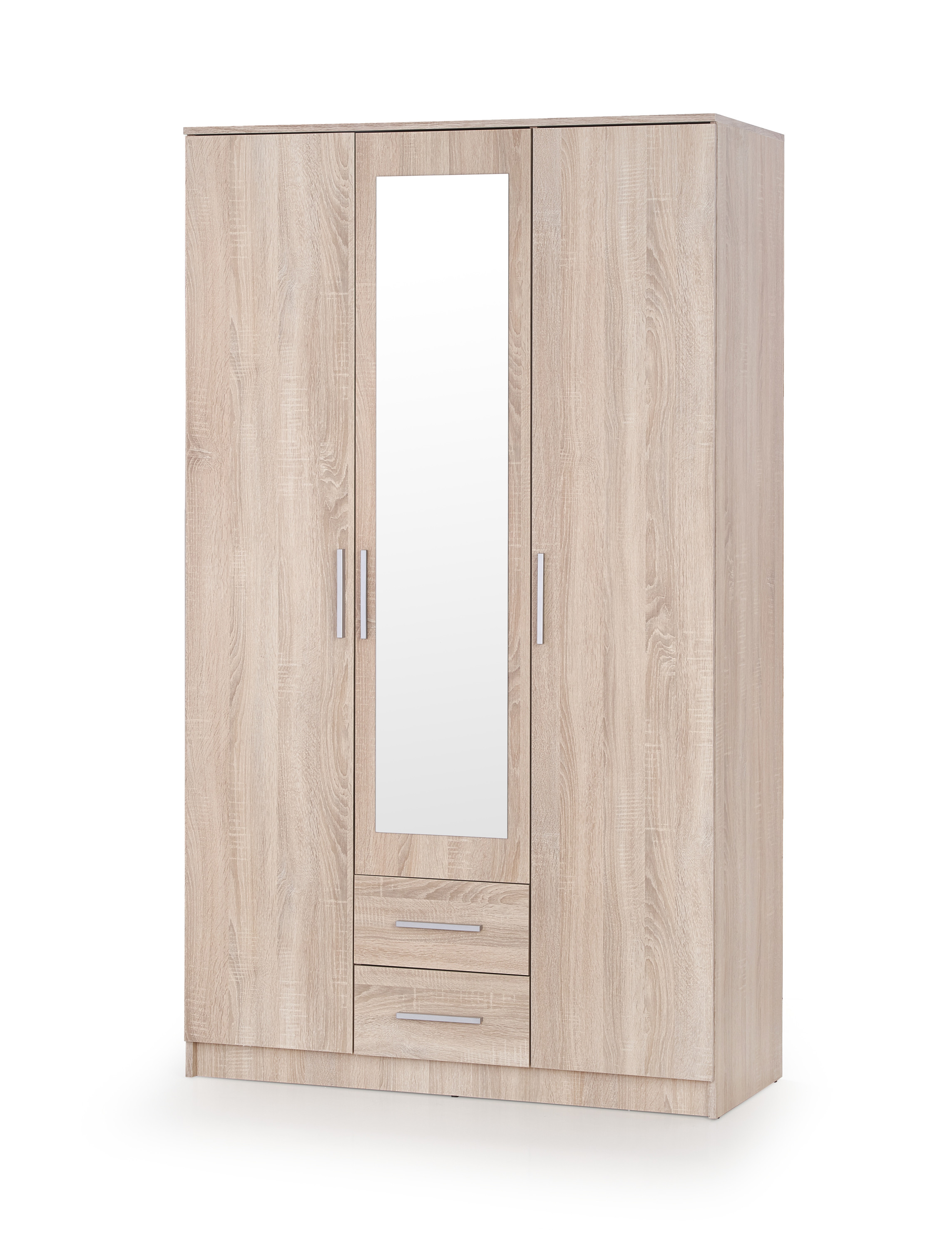 Szafa trzydrzwiowa LIMA S-3 120cm dąb sonoma z lustrem