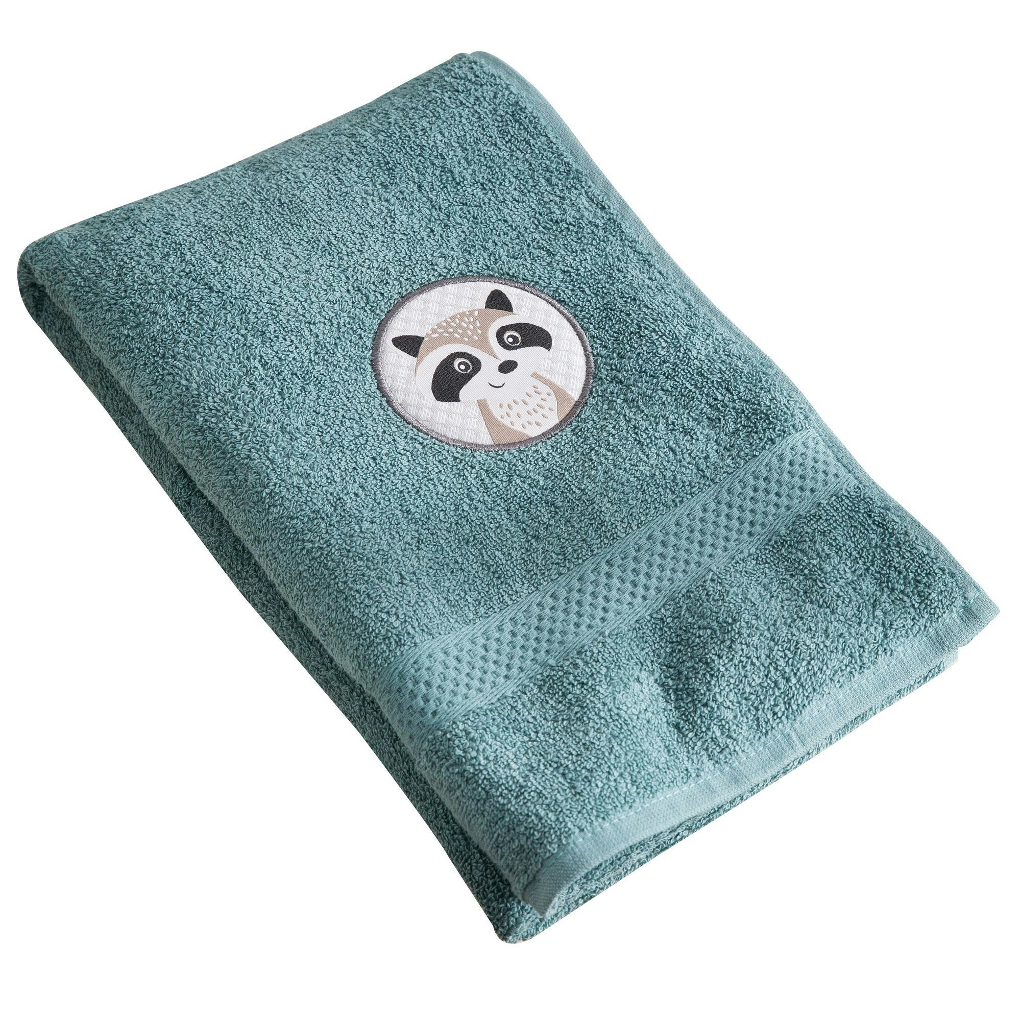 PETITES BETES - Drap de bain 70x130 bleu en coton