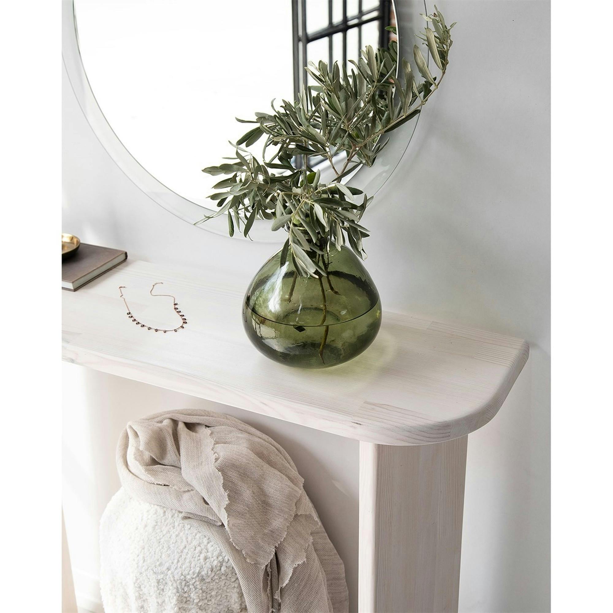 Console d'entrée moderne en bois blanc SITIA