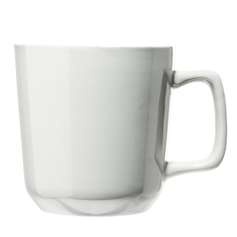 Tasse en grès carrée gris avec anse Ø9,4xH10cm 420ml